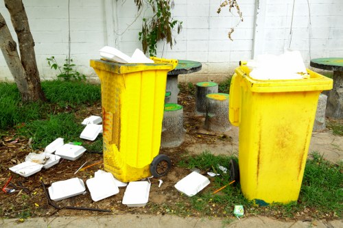 Community participating in local recycling program